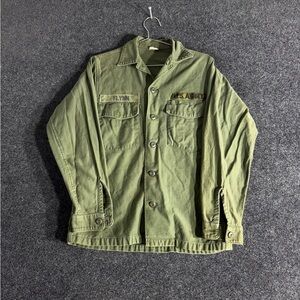 Vintage 1960s U.S. Army OG-107 Shirt Jacket Flynn 14½x33